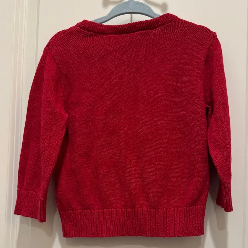 The Children's Place Classic Holiday Red Knit Crew Neck Sweater Baby 12-18 month
